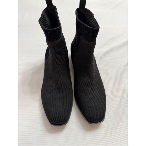 Vivaia Riley Pro Boots Black Knit Comfort Square Chelsea Bootie Sz 41.5 US 10.5 - Picture 3 of 11